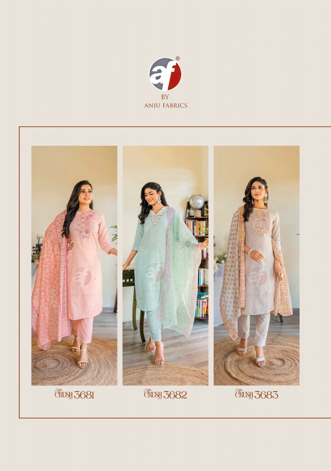 Anju Fabrics Cotton Crush Vol 3 Cotton Wholesale Fancy Readymade Salwar Suit Catalog — Wholesale Salwar Suits, Anju fabric wholesale from Surat — view 8